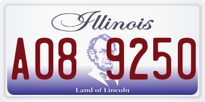 IL license plate A089250