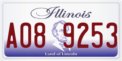 IL license plate A089253
