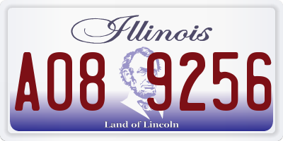 IL license plate A089256