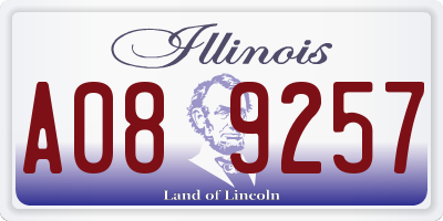 IL license plate A089257