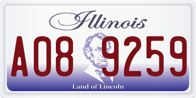IL license plate A089259