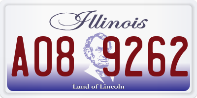 IL license plate A089262