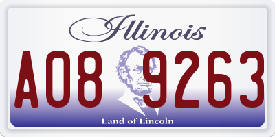 IL license plate A089263