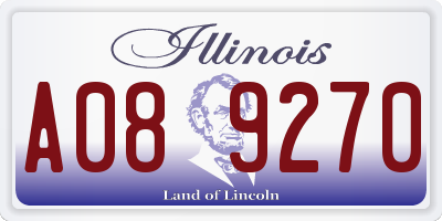 IL license plate A089270