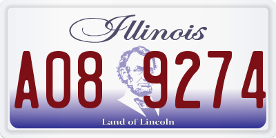IL license plate A089274