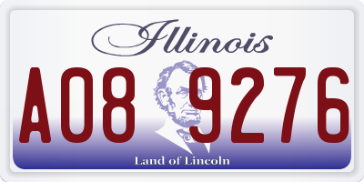IL license plate A089276