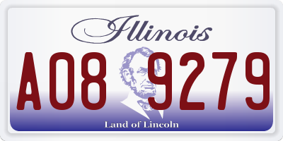 IL license plate A089279