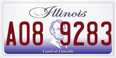 IL license plate A089283