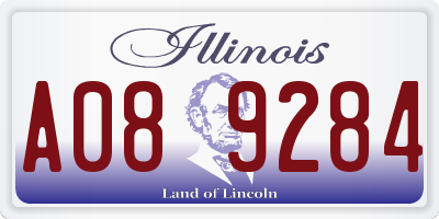 IL license plate A089284