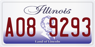 IL license plate A089293