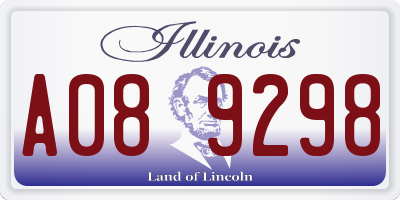 IL license plate A089298