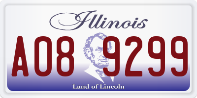 IL license plate A089299