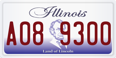 IL license plate A089300