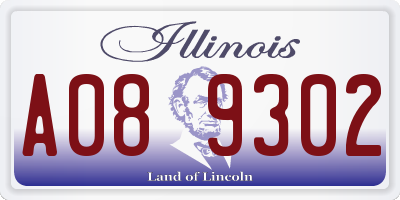 IL license plate A089302