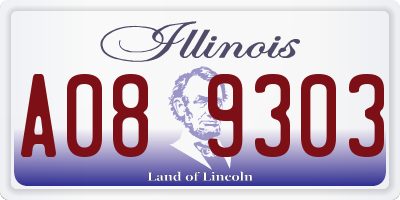 IL license plate A089303