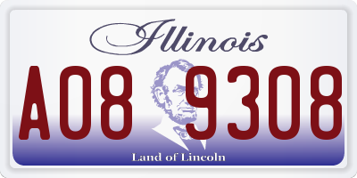 IL license plate A089308