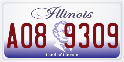 IL license plate A089309