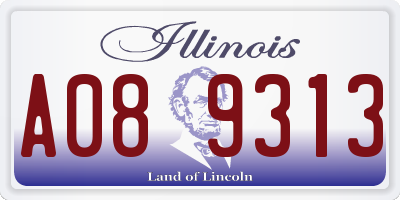IL license plate A089313