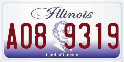 IL license plate A089319