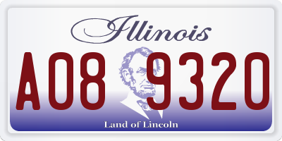 IL license plate A089320