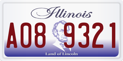 IL license plate A089321