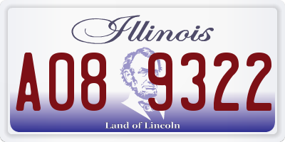 IL license plate A089322