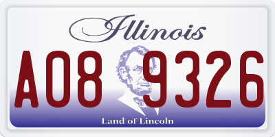 IL license plate A089326