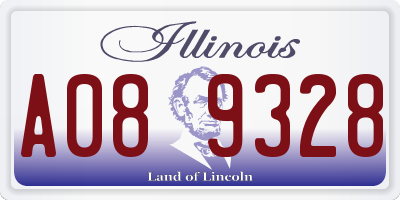 IL license plate A089328