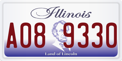 IL license plate A089330