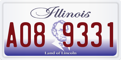 IL license plate A089331