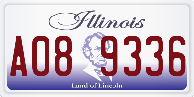 IL license plate A089336