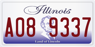IL license plate A089337