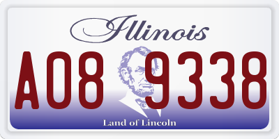 IL license plate A089338