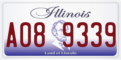 IL license plate A089339