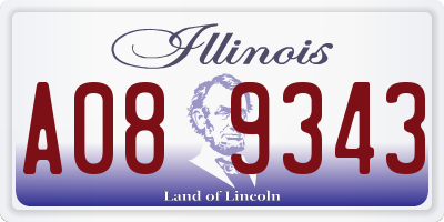 IL license plate A089343