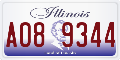 IL license plate A089344