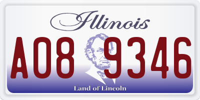IL license plate A089346