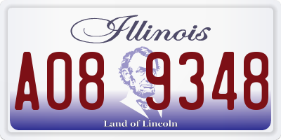 IL license plate A089348