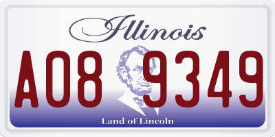IL license plate A089349