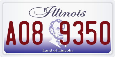 IL license plate A089350