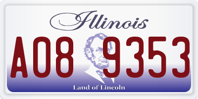 IL license plate A089353
