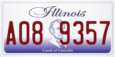 IL license plate A089357