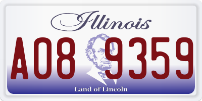 IL license plate A089359