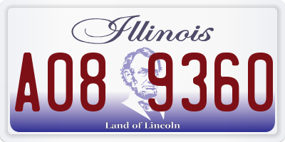 IL license plate A089360