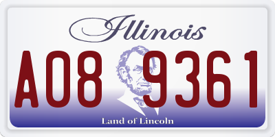 IL license plate A089361