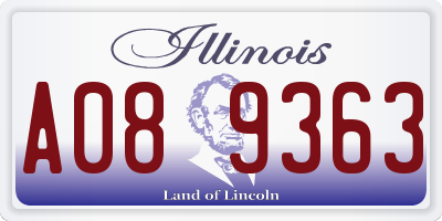 IL license plate A089363