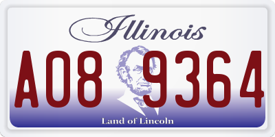 IL license plate A089364