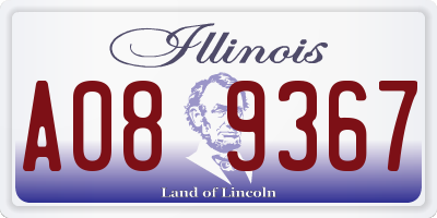 IL license plate A089367