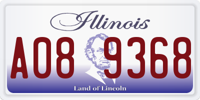 IL license plate A089368