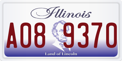 IL license plate A089370